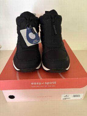 NWT Women's Easy Spirit Edele Cold Weather Casual Black Boots  Sz 10 M